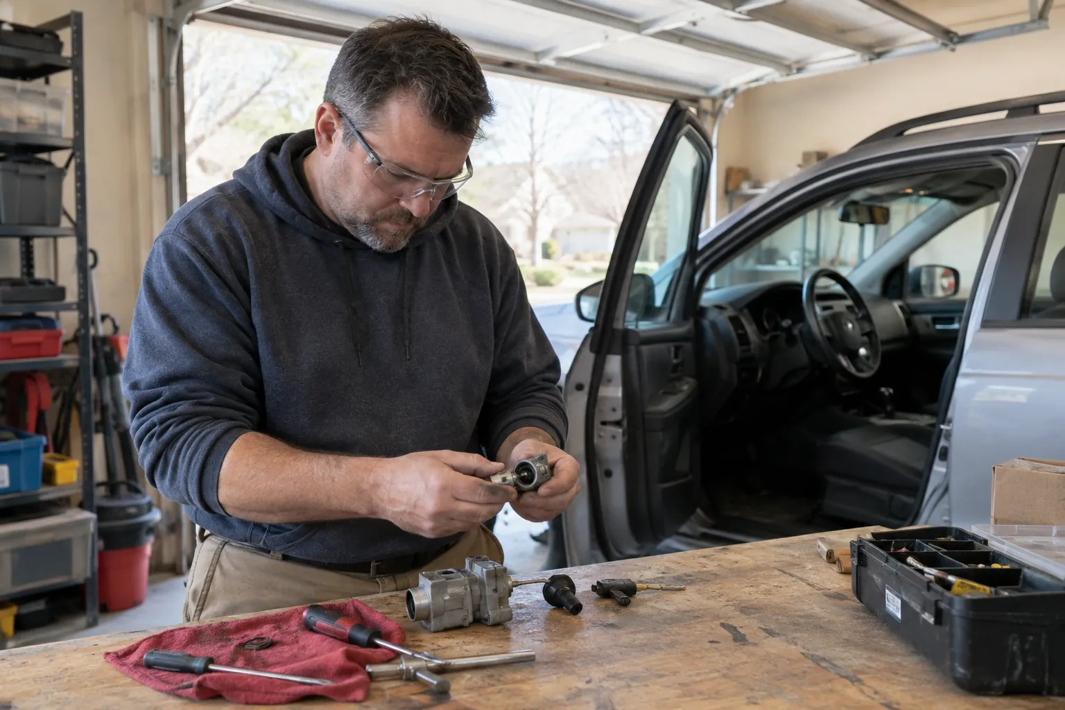 Illustrative locksmith scene
