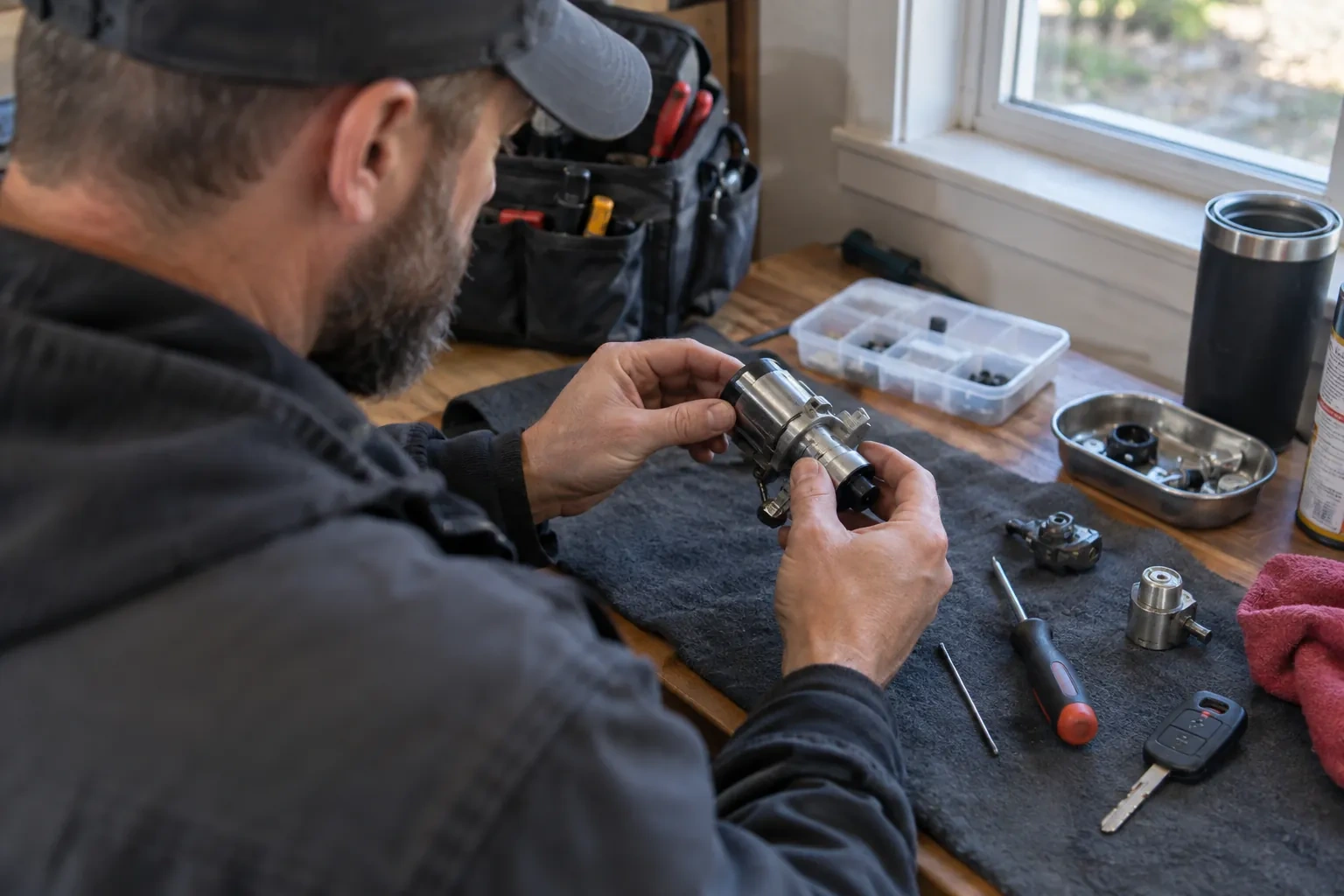 Illustrative locksmith scene — London